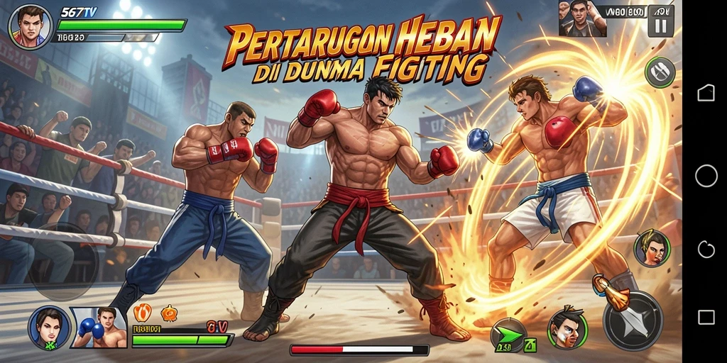 Tampilan gameplay Fighting yang mendebarkan di 567TV.