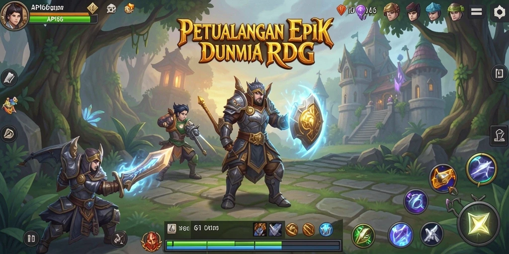 Screenshot menunjukkan aksi seru dan karakter menarik dalam API66.