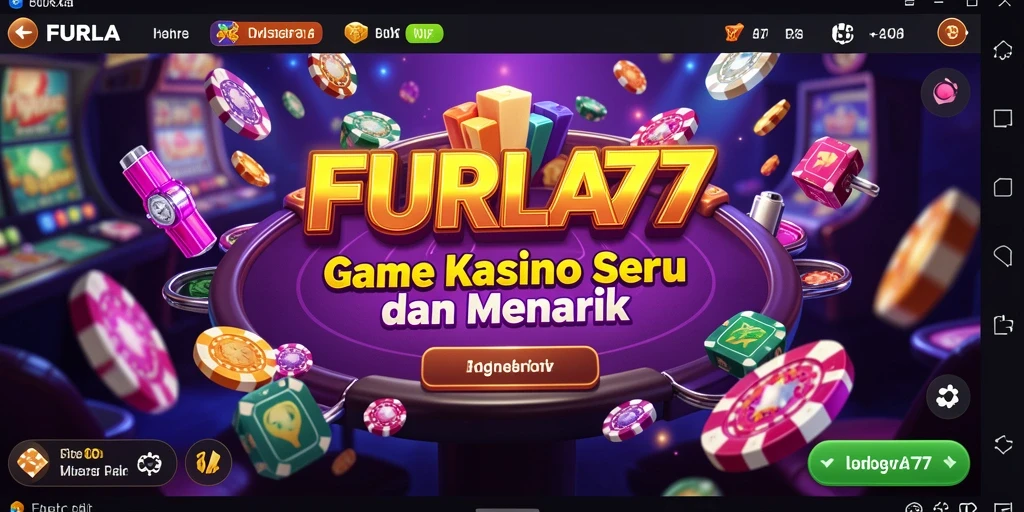 Tampilan menarik gameplay FURLA77 dengan suasana kasino.