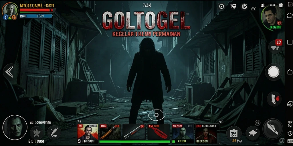 Screenshot gameplay GOLTOGEL menampilkan suasana Horror yang mendebarkan.