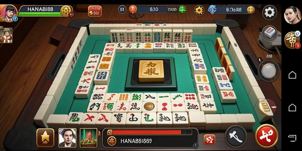 Screenshot utama HANABI88 menampilkan gameplay Mahjong yang mengasyikkan.