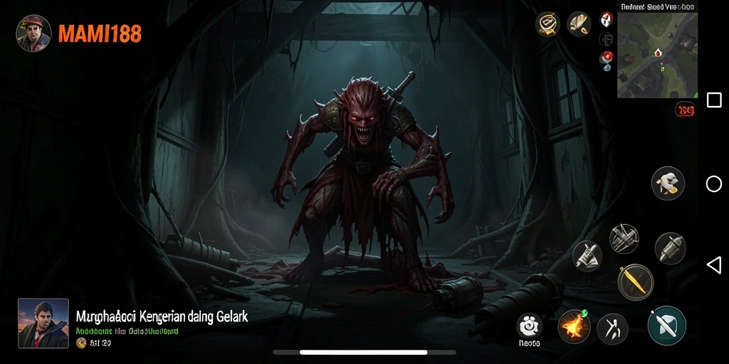 Gameplay MAMI188 yang menegangkan dan menyeramkan menarik perhatian pemain.