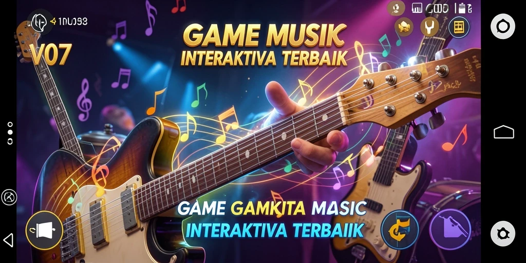 Tangkapan layar gameplay V07 yang menampilkan keseruan bermain musik.